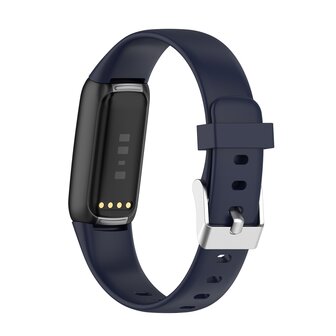 Fitbit Luxe - Sportbandje met gesp - Maat: Large - Donkerblauw