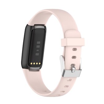 Fitbit Luxe - Sportbandje met gesp - Maat: Large - Licht roze