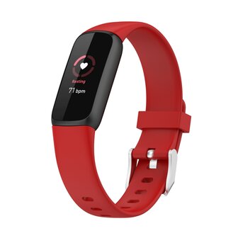 Fitbit Luxe - Sportbandje met gesp - Maat: Large - Rood