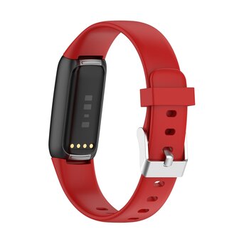 Fitbit Luxe - Sportbandje met gesp - Maat: Large - Rood