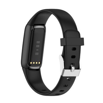 Fitbit Luxe - Sportbandje met gesp - Maat: Large - Zwart