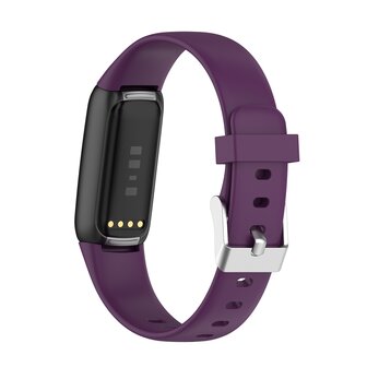 Fitbit Luxe - Sportbandje met gesp - Maat: Small - Paars