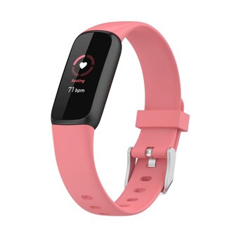 Fitbit Luxe - Sportbandje met gesp - Maat: Small - Roze