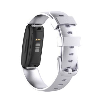 Fitbit Inspire 2 &amp; Ace 3 - Sportbandje met gesp - Maat: Large - Zilver