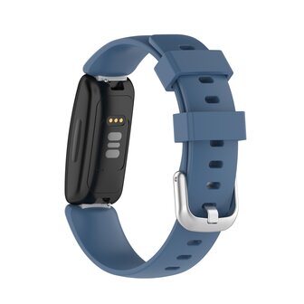 Fitbit Inspire 2 &amp; Ace 3 - Sportbandje met gesp - Maat: Large - Blauw