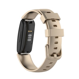 Fitbit Inspire 2 &amp; Ace 3 - Sportbandje met gesp - Maat: Large - Champagne goud