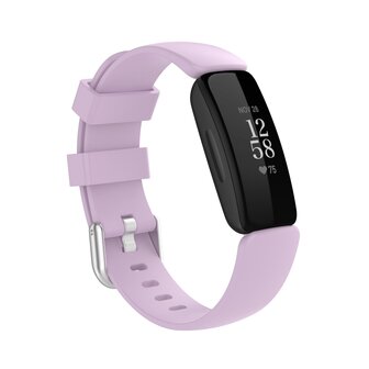 Fitbit Inspire 2 &amp; Ace 3 - Sportbandje met gesp - Maat: Large - Lichtpaars