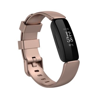 Fitbit Inspire 2 &amp; Ace 3 - Sportbandje met gesp - Maat: Large - Ros&eacute; goud