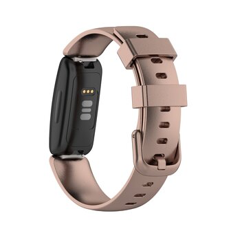 Fitbit Inspire 2 &amp; Ace 3 - Sportbandje met gesp - Maat: Large - Ros&eacute; goud