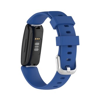 Fitbit Inspire 2 &amp; Ace 3 - Sportbandje met gesp - Maat: Small - Donkerblauw