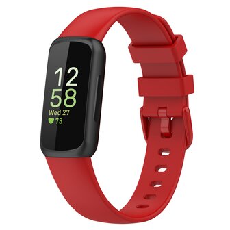 Fitbit Inspire 3 - Sportbandje met gesp - Maat: Large - Rood