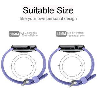 Bandje met gaatjes - Lavendel - Geschikt voor Apple Watch 44mm / 45mm&nbsp;/ 46mm / 49mm