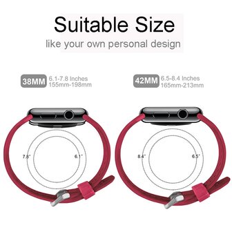 Bandje met gaatjes - Rood - Geschikt voor Apple Watch 44mm / 45mm&nbsp;/ 46mm / 49mm