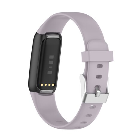 Fitbit Luxe - Sportbandje met gesp - Maat: Large - Licht paars