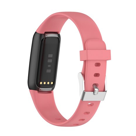 Fitbit Luxe - Sportbandje met gesp - Maat: Small - Roze