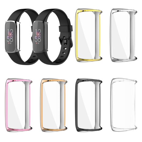 Fitbit Luxe - TPU case (volledig beschermd) - Goud