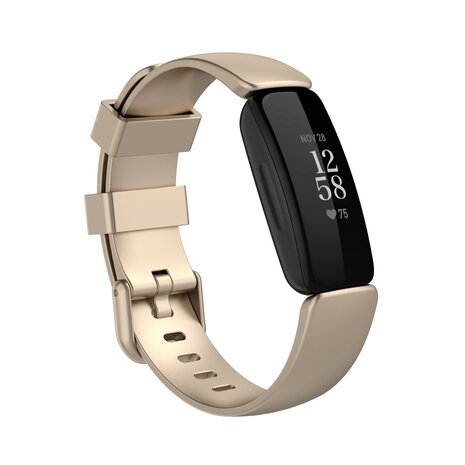 Fitbit Inspire 2 & Ace 3 - Sportbandje met gesp - Maat: Small - Champagne goud